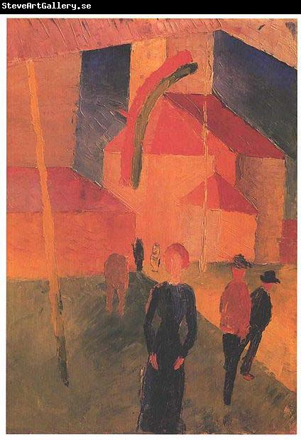 August Macke Flagged church